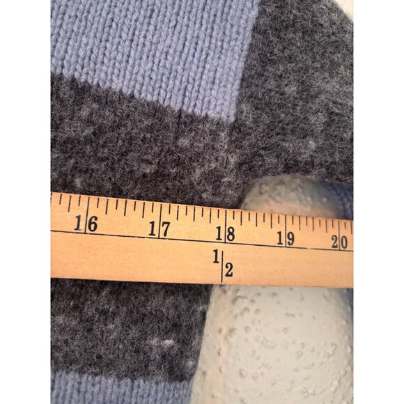 Madewell Jill Stripe Rugby Polo Top XXS Wool-Blend Gray Blue - Picture 9 of 11